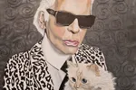 Karl Lagerfeld mit Katze