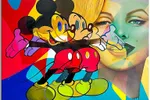 Symphony Mickey Marilyn - Original Painting on Canvas