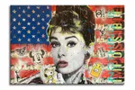 Audrey Hepburn Flag - Original Painting on Canvas