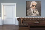 Karl Lagerfeld mit Katze