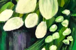 'White Flowers on Green'