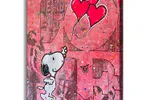 You make me Happy Snoopy - Original Painting on Canvas