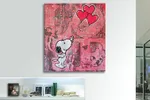 You make me Happy Snoopy - Original Painting on Canvas