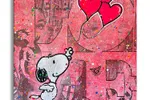 You make me Happy Snoopy - Original Painting on Canvas