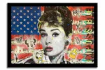 Audrey Hepburn Flag - Original Painting on Canvas