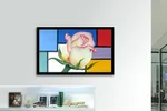 Modrian Flower – Original Painting on Canvas