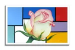 Modrian Flower – Original Painting on Canvas