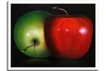 Two Apples - Original Painting on Canvas