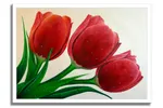 Red tulips – Original Painting on Canvas