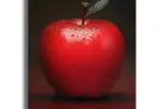 Red Apple 2 - Original Painting on Canvas