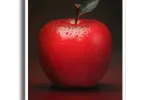 Red Apple 2 - Original Painting on Canvas