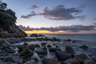 Rocky coast in the morning