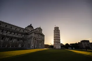 At Piazza dei Miracoli at sunrise, Pisa