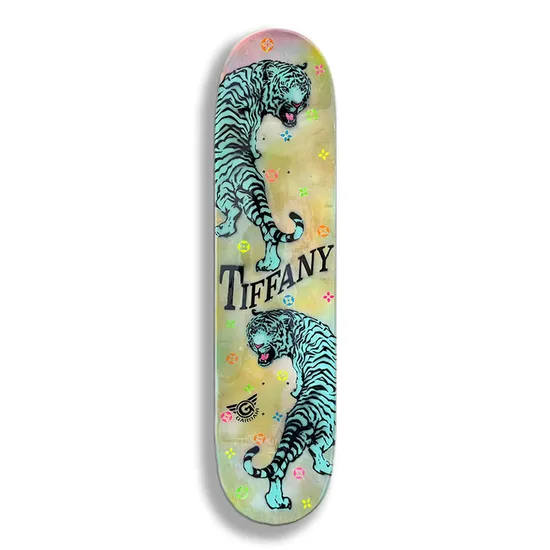 Tiffany Skateboard – Original Painting on Skateboard