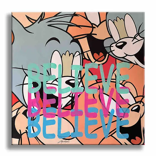 Tom Jerry Believe -  Original Painting on Canvas