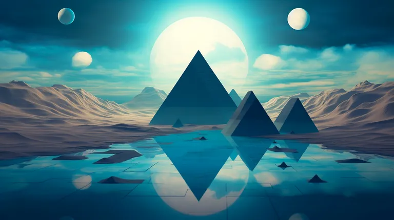 Deep Blue Pyramidal Visions