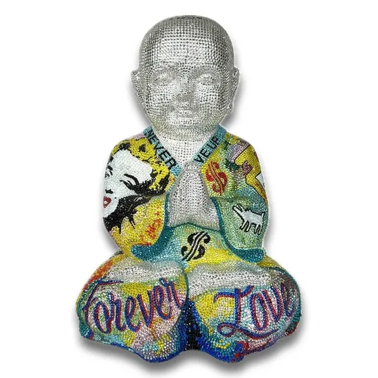 Forever Love Buddha - Original Swarovski Sculpture