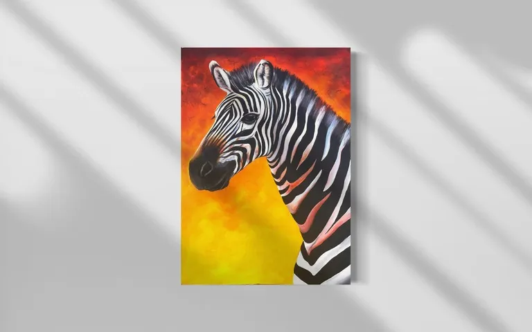 Zebra painting (size 50x70cm)