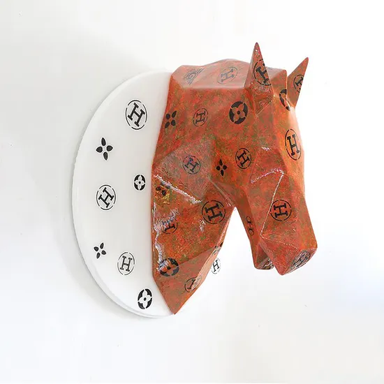Hermes-Horse – Original 3D Wall Sculpture