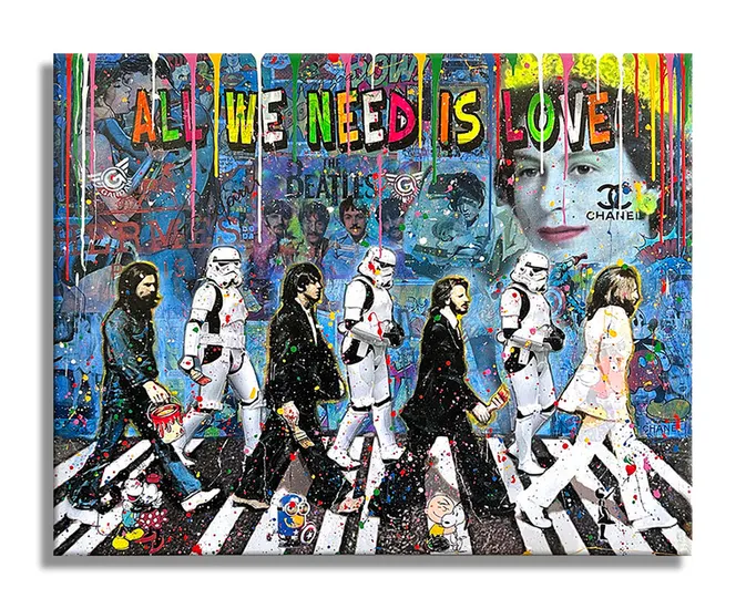 Queen -Beatles Trooper - Original Painting on Canvas