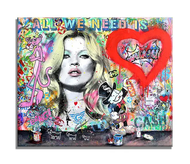 Kate Moss Muse 2 - Original Painting on Canvas