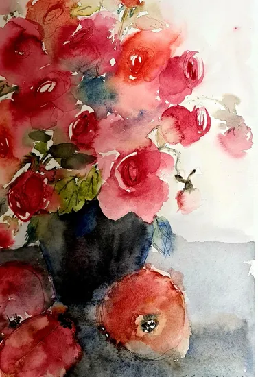 Roses and Pomegranate