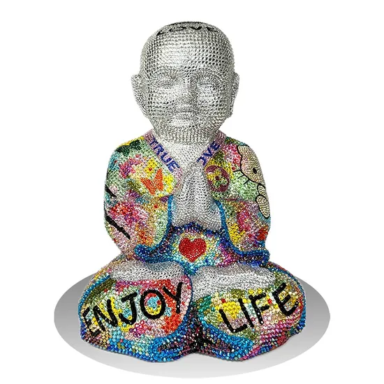 Enjoy Life Buddha - Original Swarovski Sculpture
