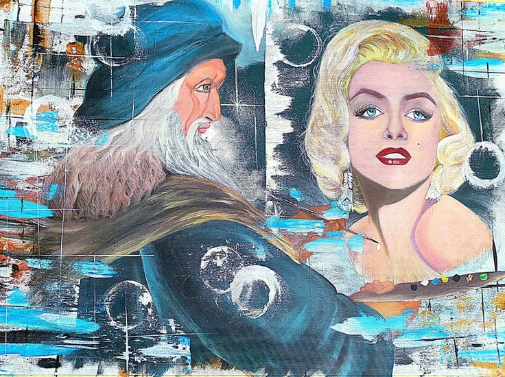 Davinci painting Marylin Monroe