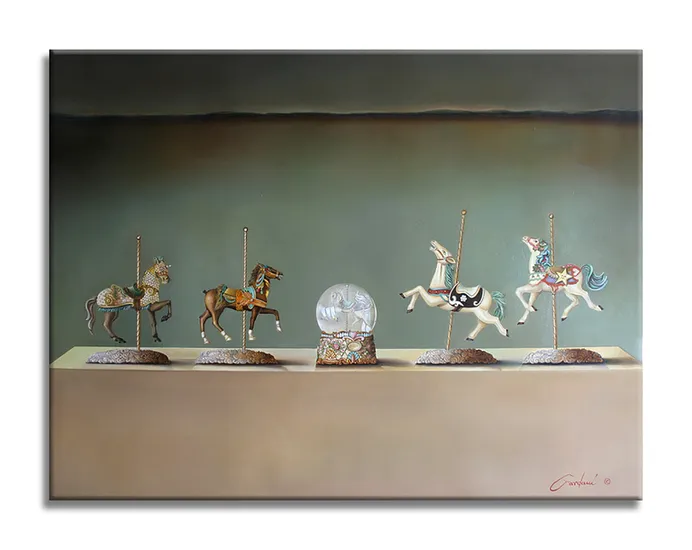 Happiest Carousel - Original Painting on Canvas