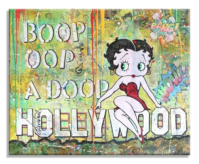 Betty Boop Hollywood - Original Painting on Canvas
