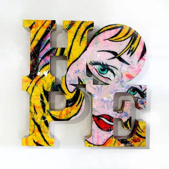 Hope – after Roy Lichtenstein – Original 3D Sculpture