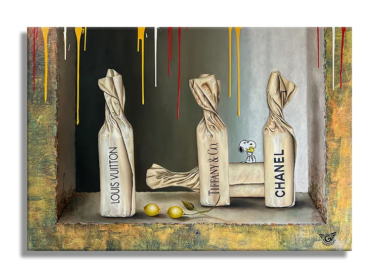 Luxury Bottles – Original Painting on canvas