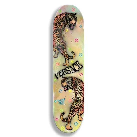 Versace Skateboard – Original Painting on Skateboard