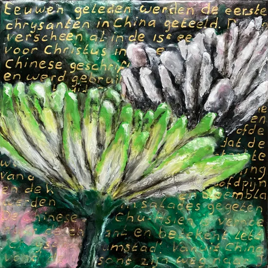 Chrysanthemum 01 | Encaustic Art