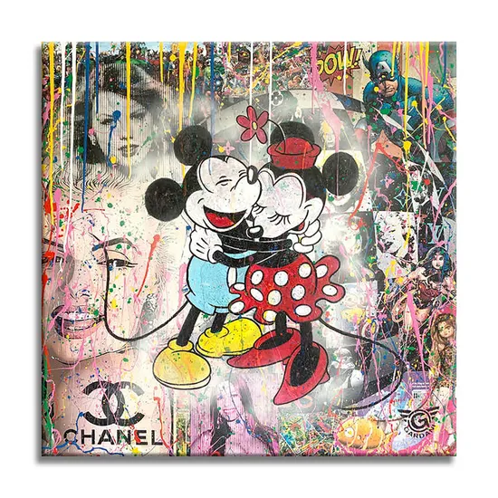 Mickey Hug-Paris - Original Painting on Canvas