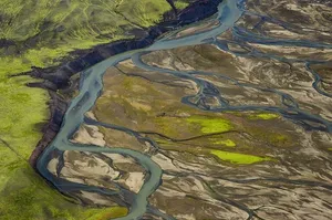 Island – Flussdelta im Hochland, Island