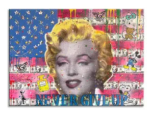 Marilyn Monroe Flag - Original Painting on Canvas