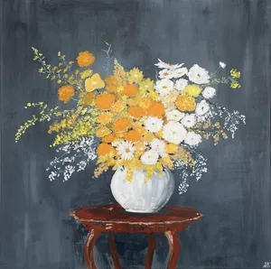 Spring bouquet in a white vase