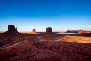 The Road Crossing Monument Valley