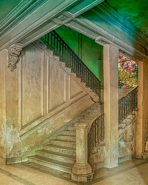 Green staircase