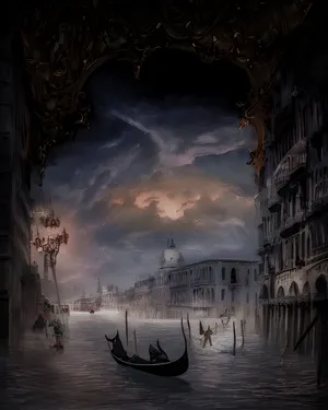 A silent meeting on a mysterious silver night in Venice