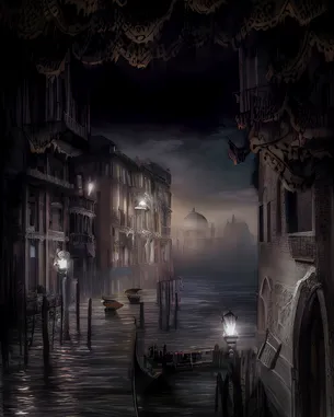 A dark and foggy night in Venice