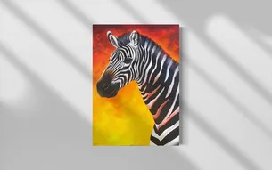 Zebra painting (size 50x70cm)