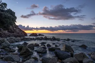 Rocky coast in the morning